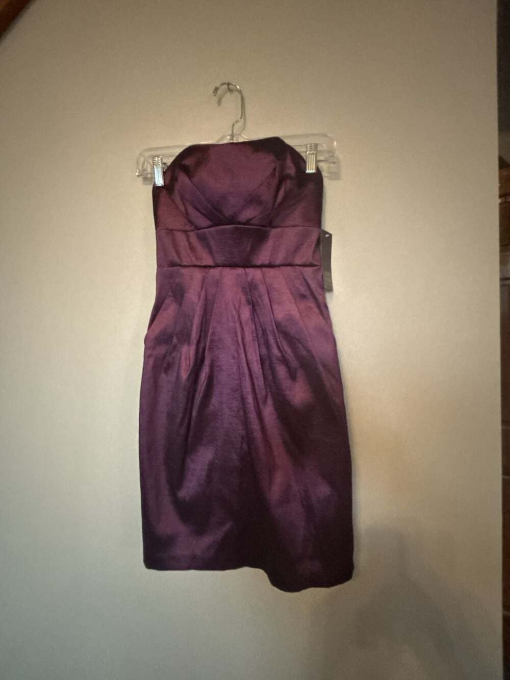 Alyn Paige New York Strapless Satin Party Dress with Pockets